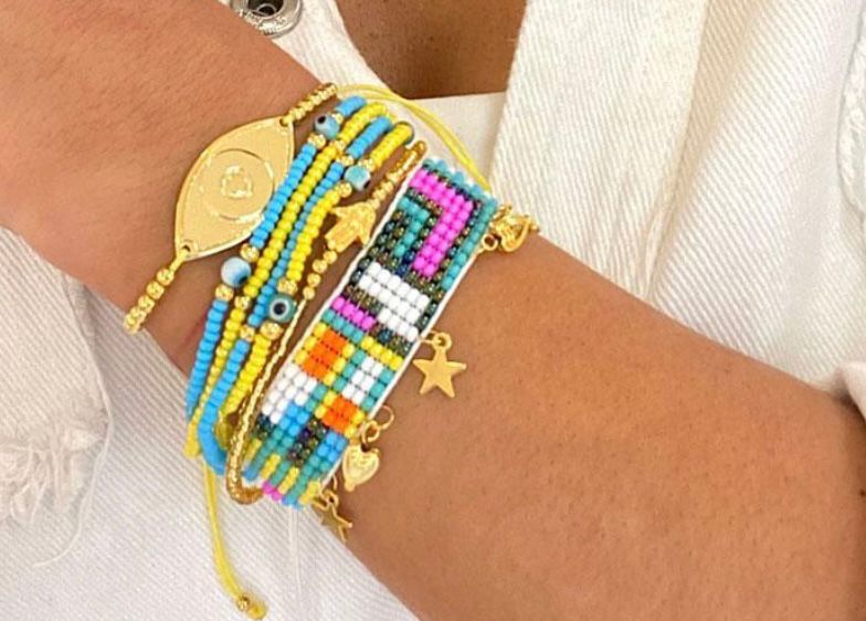 Pulseras - Hamsa in Yellow