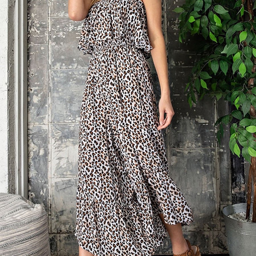 Leopard Ruffle Jumpsuit