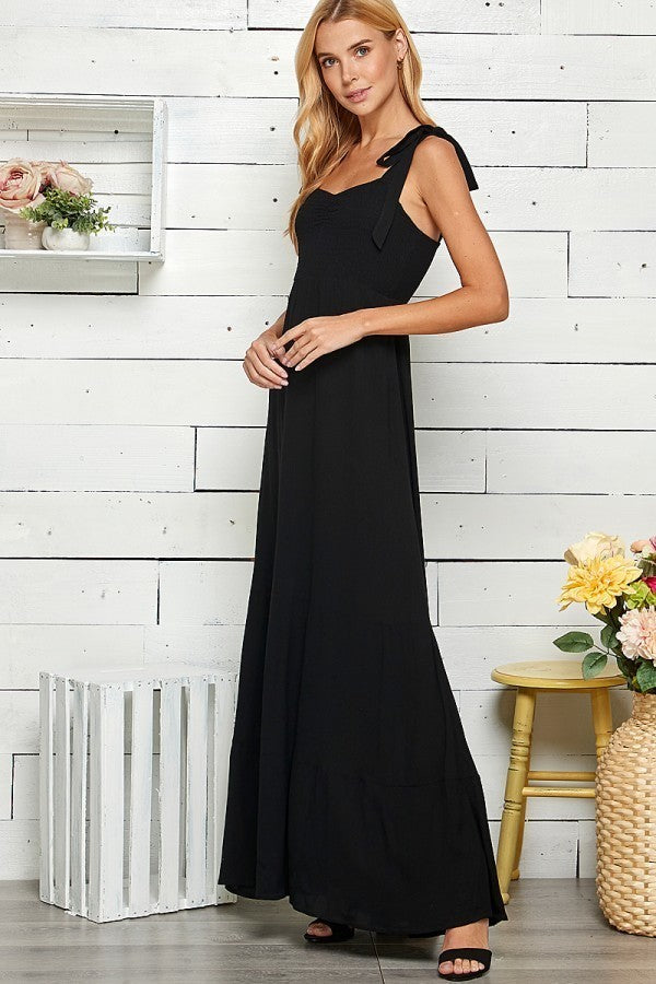 Black Tiered Maxi Dress