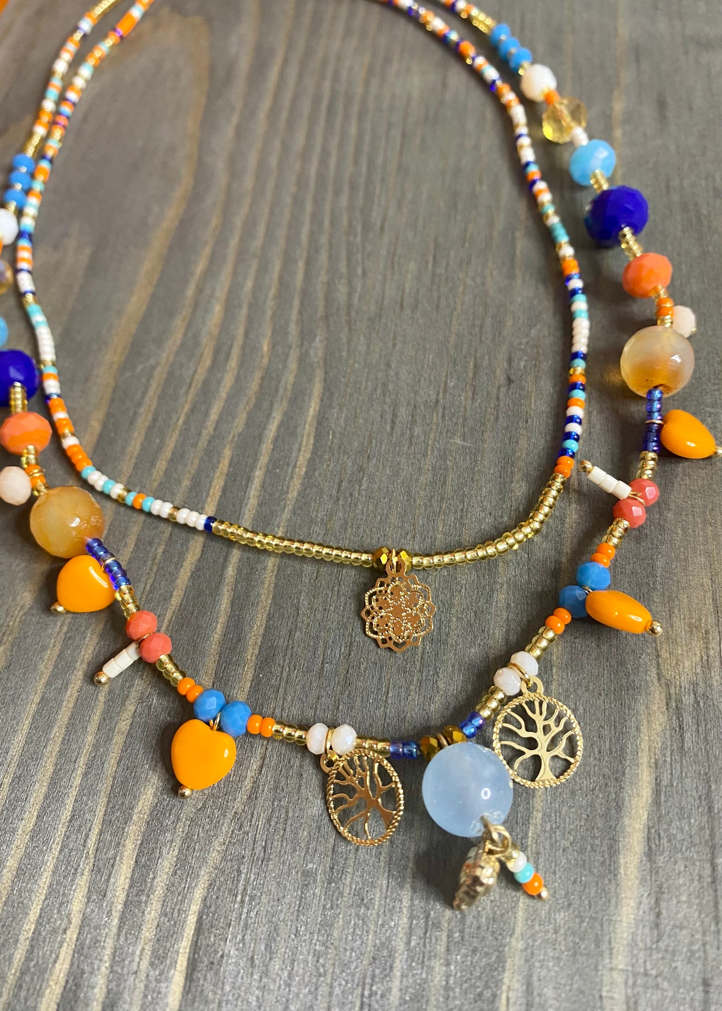 Collares - Orange & Blues Multi - Jewelry