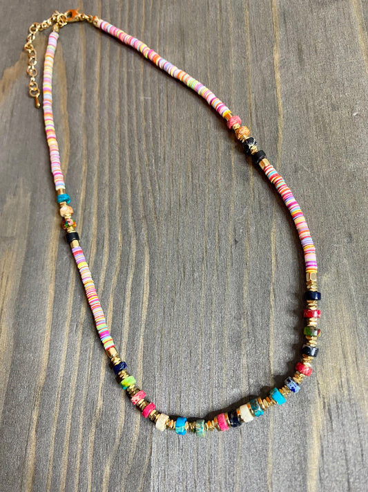 Collares - Multi Pink Short Necklace