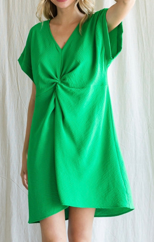 Solid Short Dress - Kelly Green