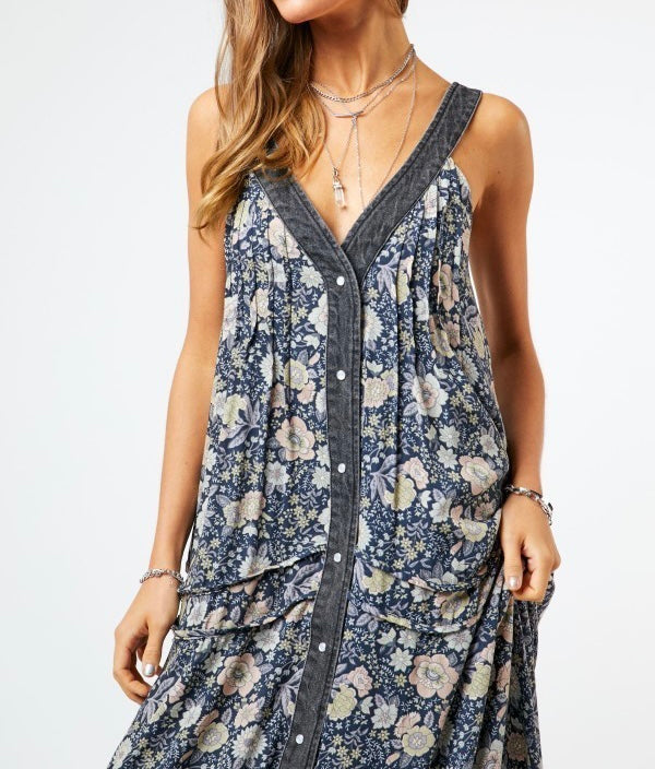 Mixed Floral Maxi Dress