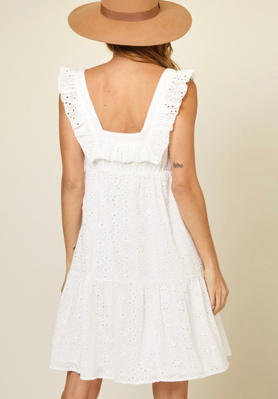 Ruffle Eyelet Dress