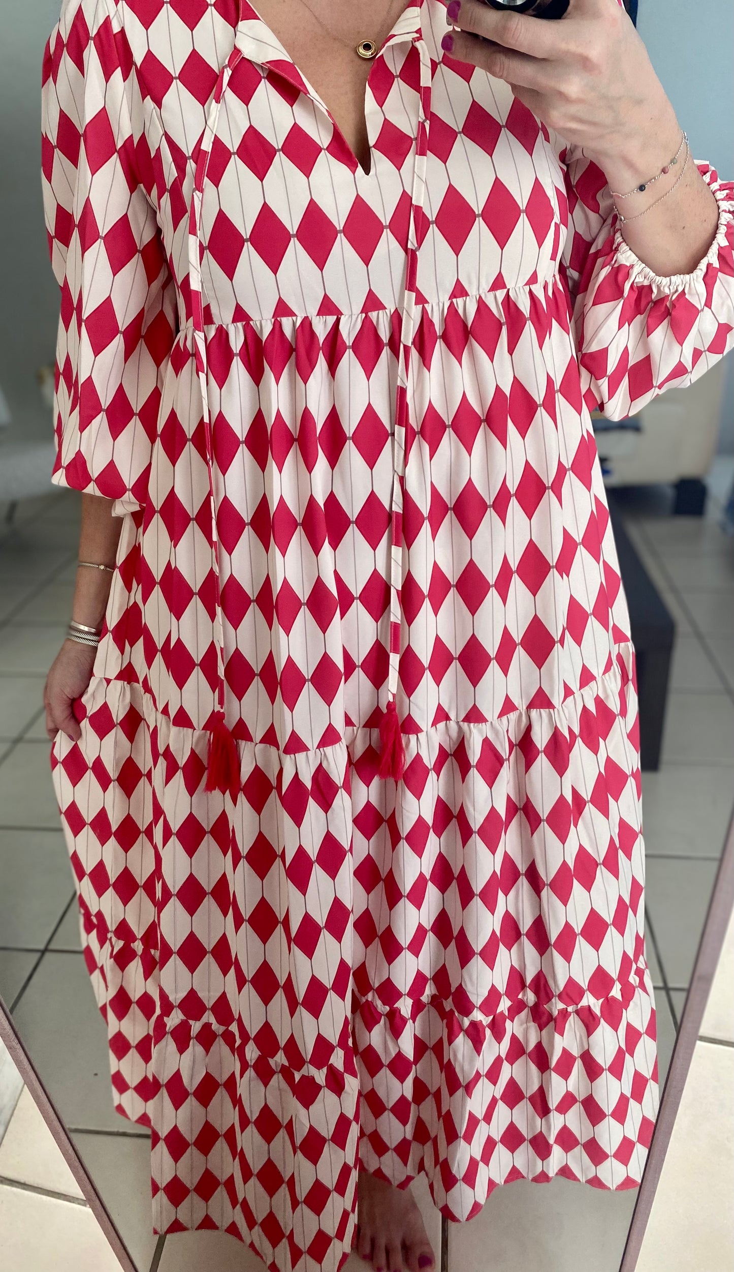 Red Print Maxi Dress