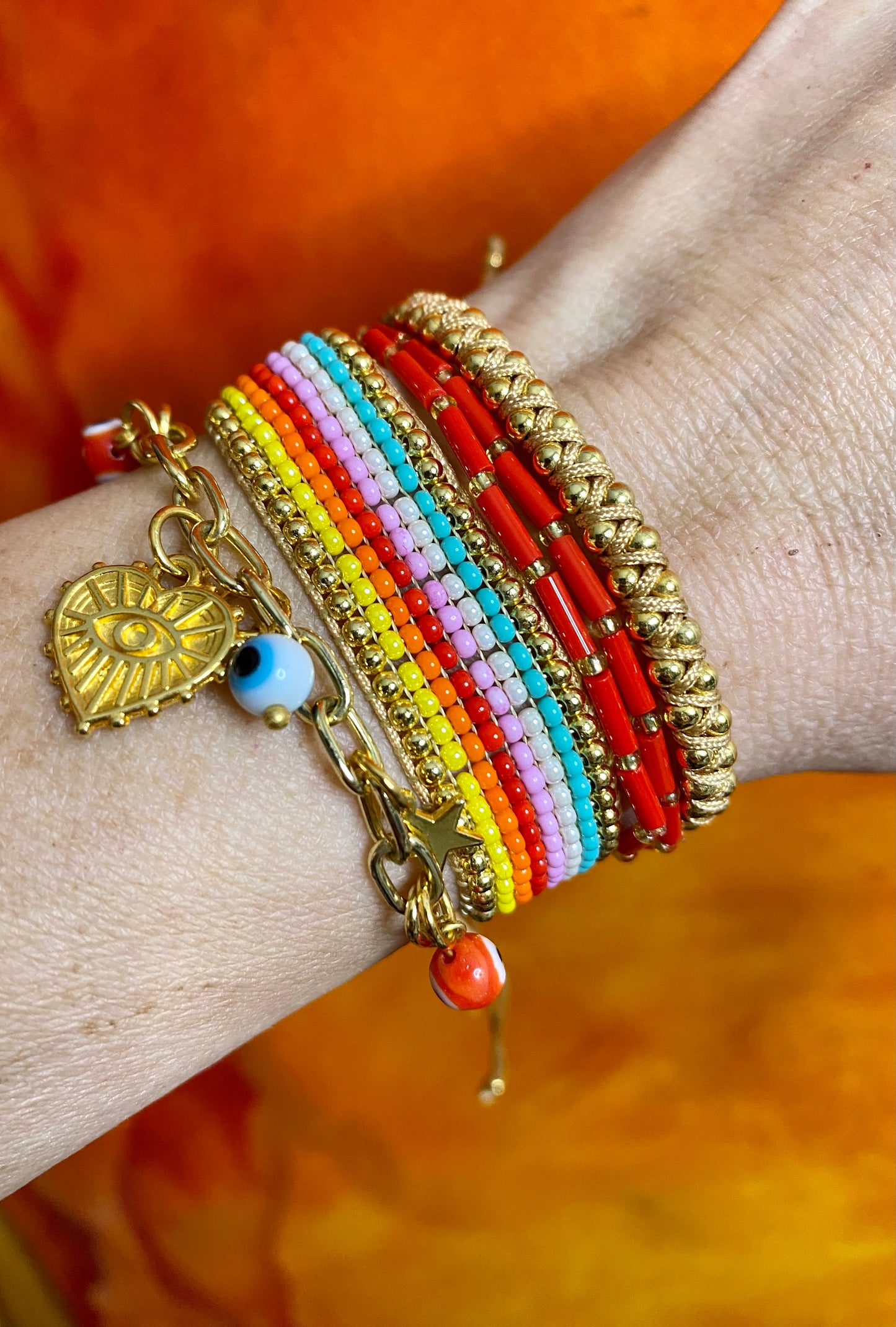 Pulseras - Red Multi Set