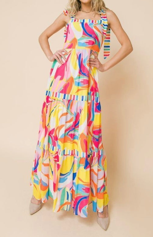 Colorful Happy Maxi Dress