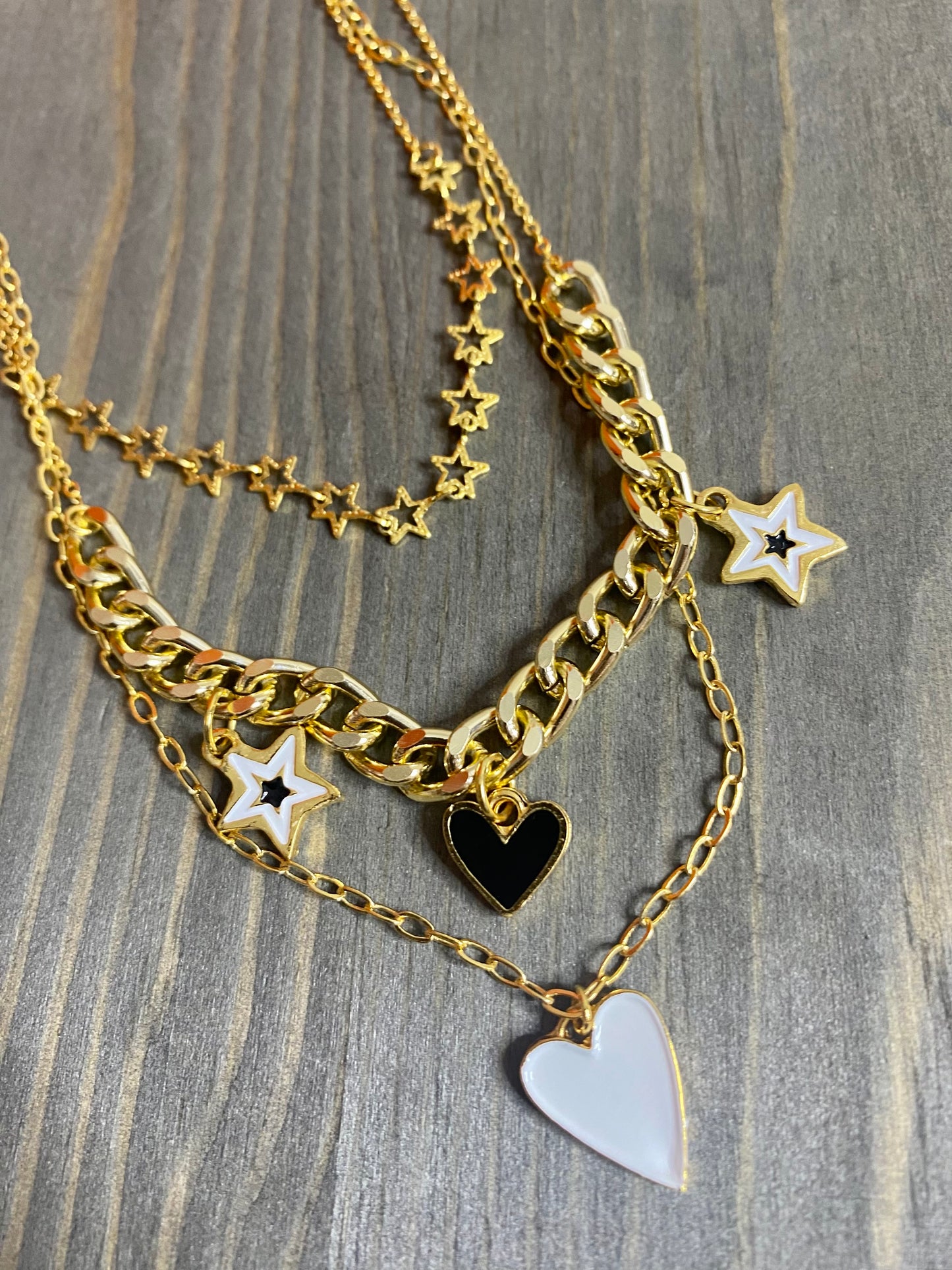 Collares - Heart & Star Gold Layers