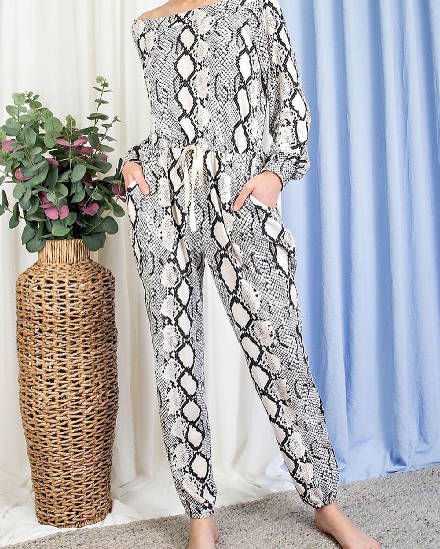 Snake Print Jumpsuit