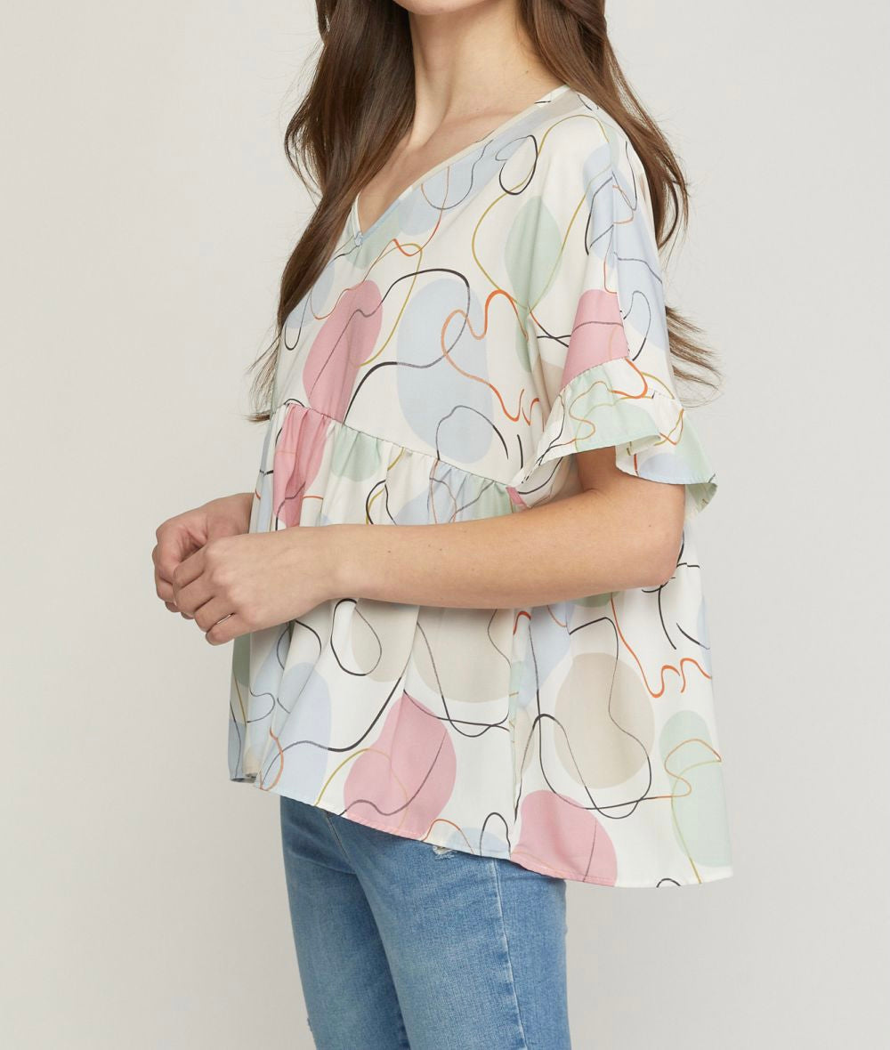 Abstract Print Top