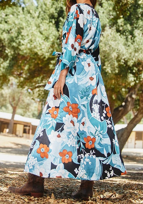 Kimono Wrap Maxi Dress