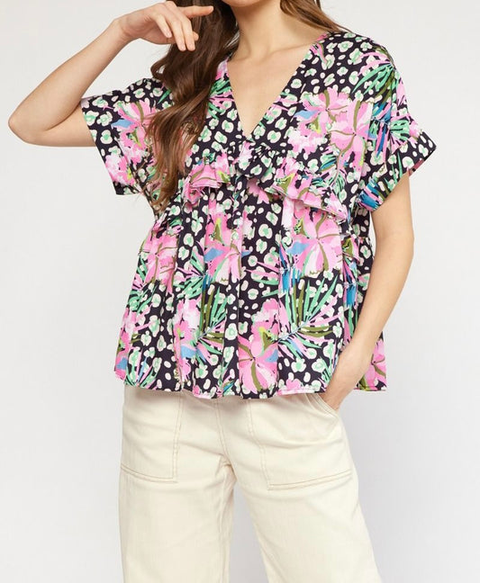 Small - Mix Print Top