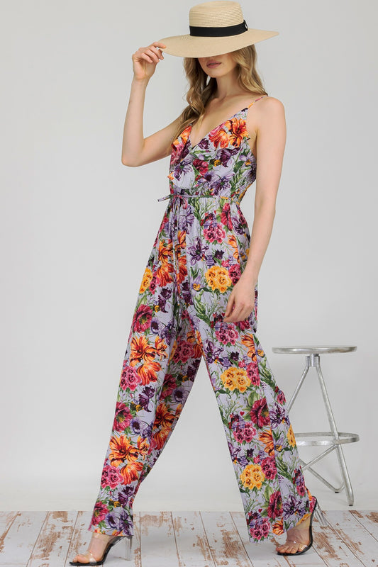 Flower Lavender Jumpsuit