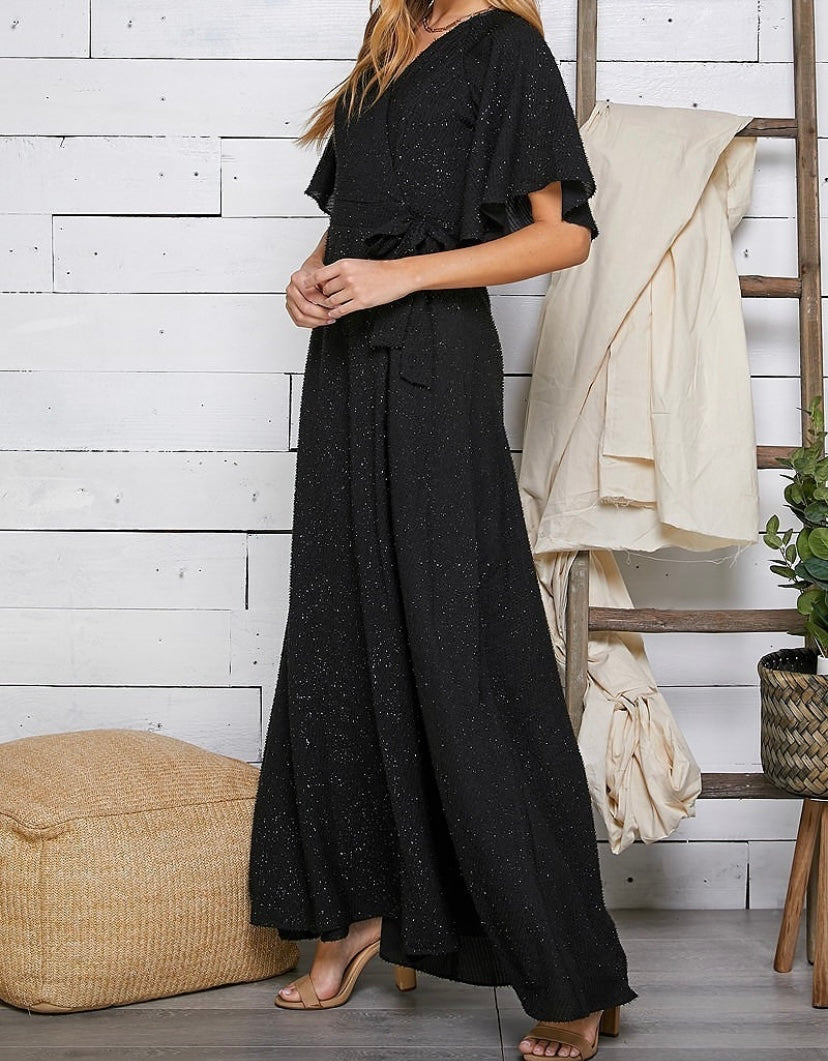 Wrap Texture Maxi Dress