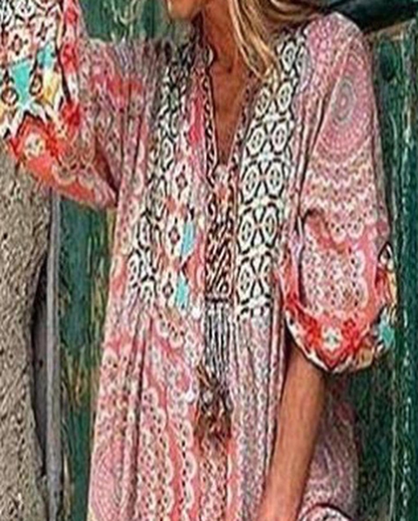 Multi Print Maxi Dress