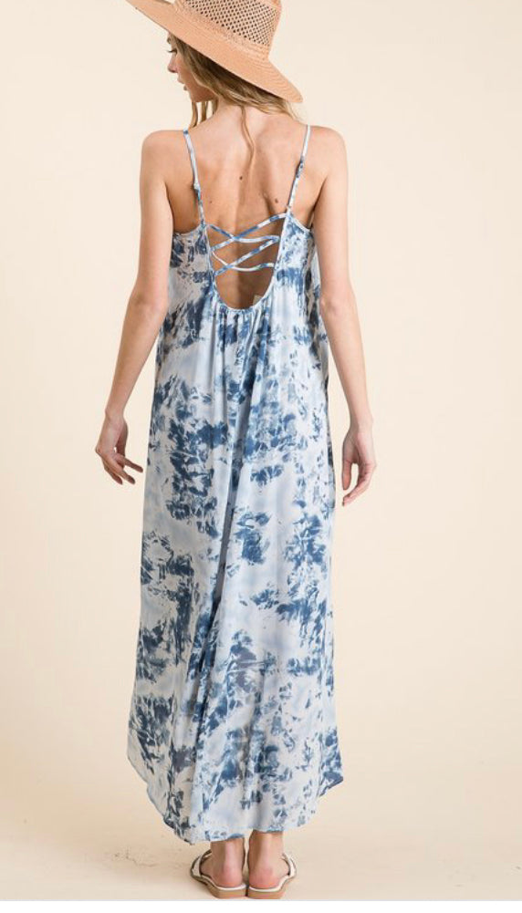 Tie-Dye Loose Fit Maxi Dress