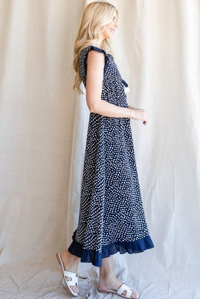 Navy Blue Midi Dress