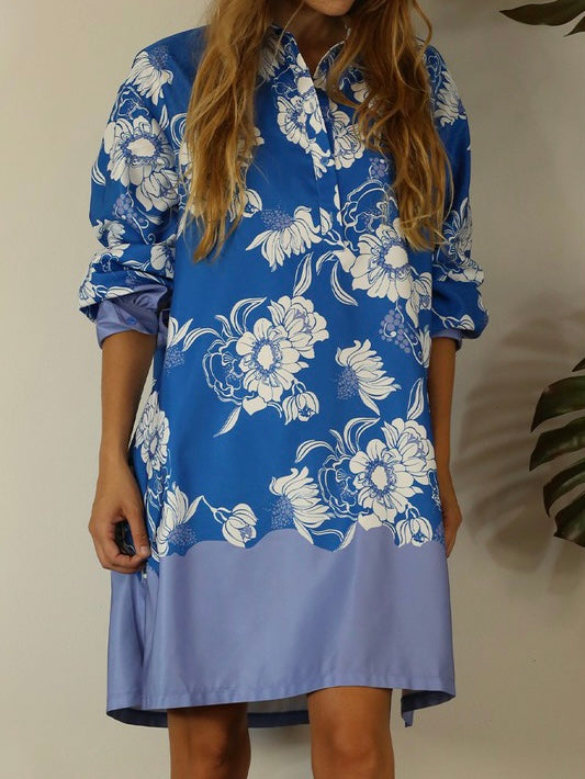 Boarder Print Shirt Dress