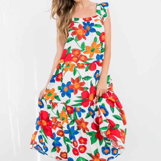 Floral Print Midi Dress