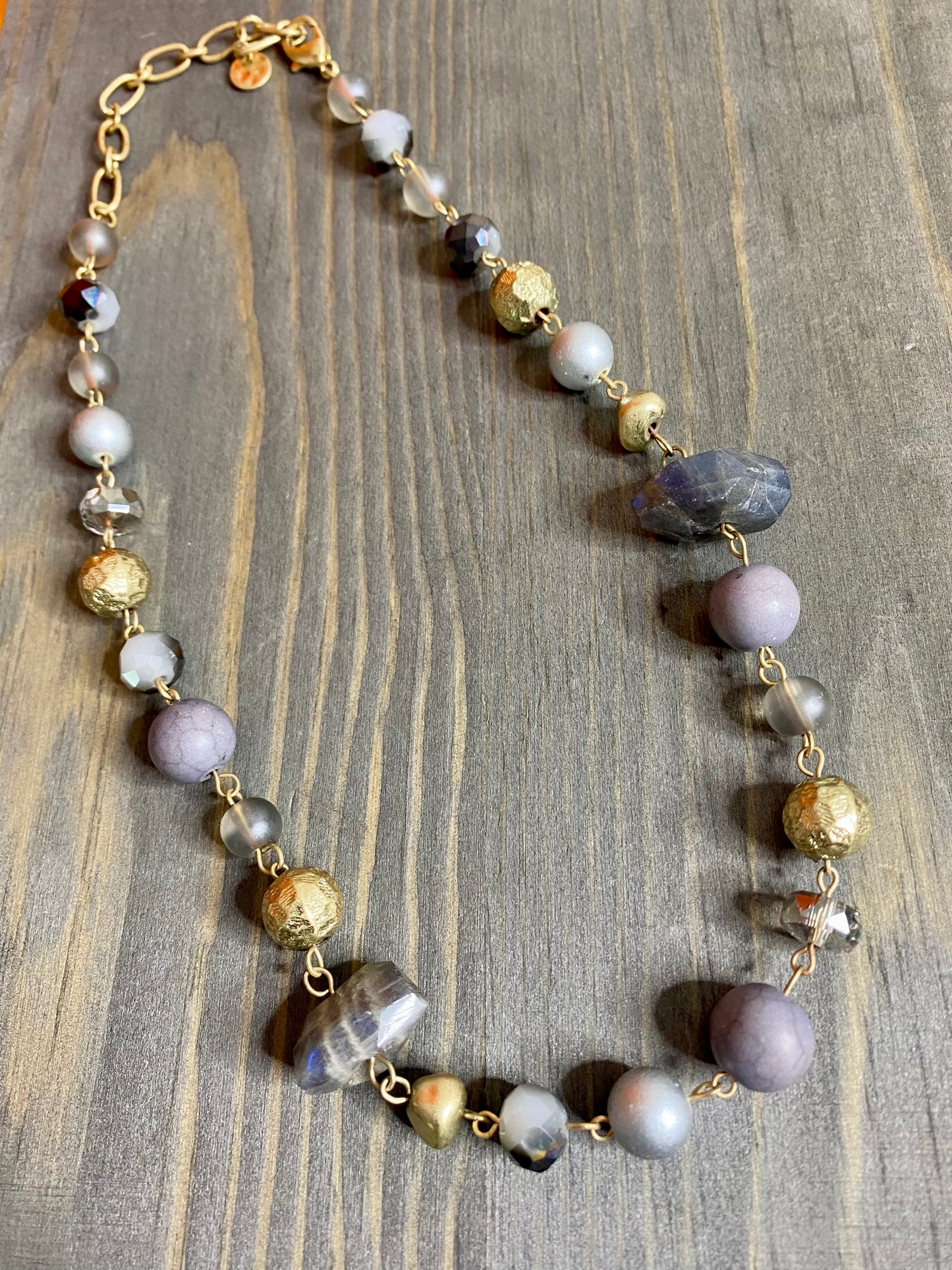 Collares - Silver & Gold Beads Necklace