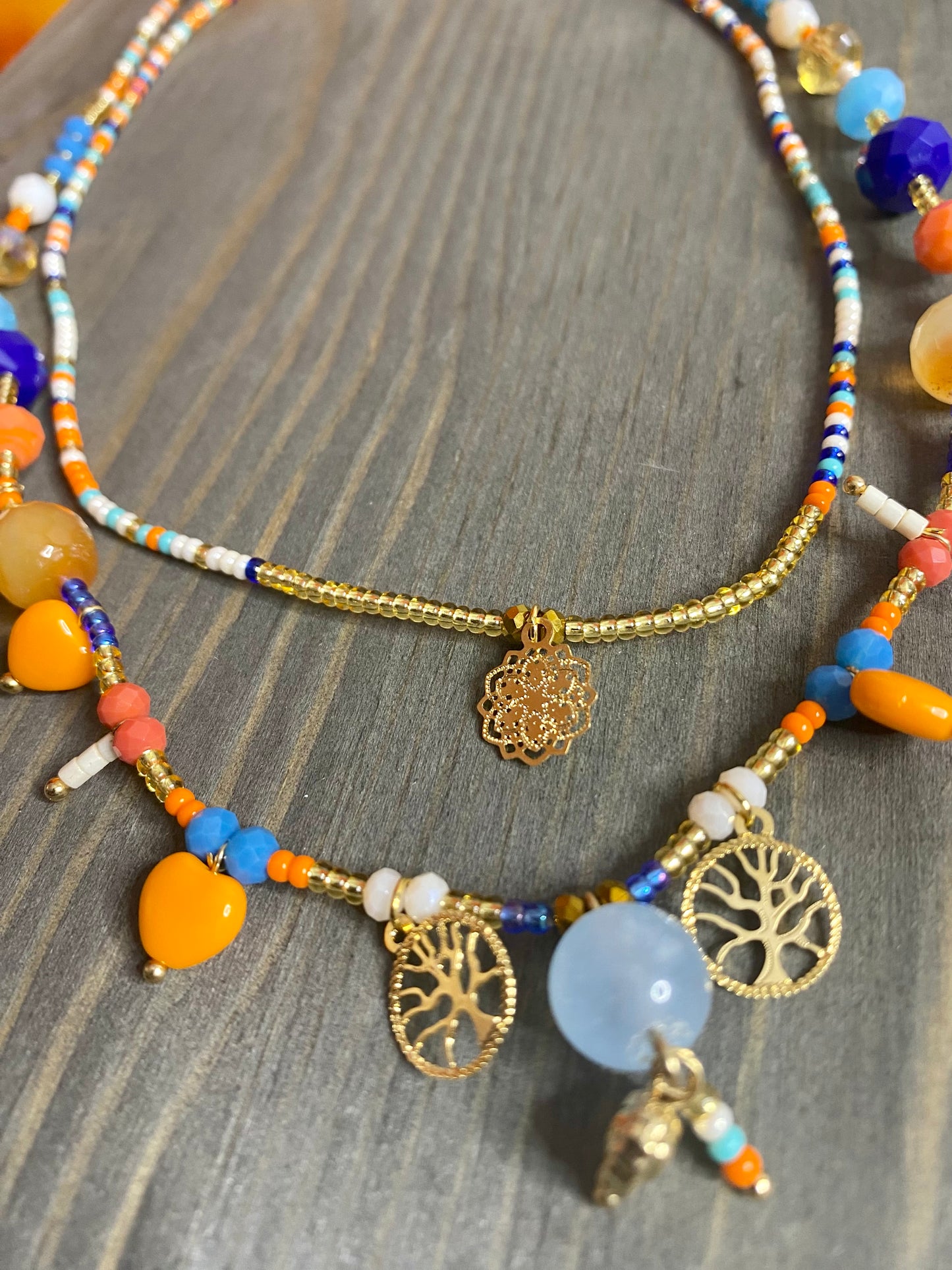 Collares - Orange & Blues Multi - Jewelry