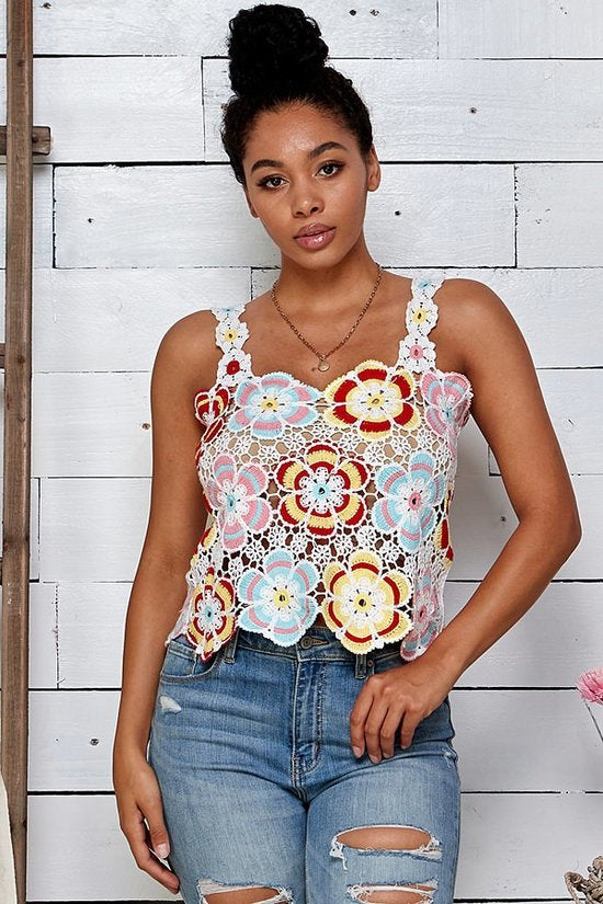 Eyelet Crochet Top