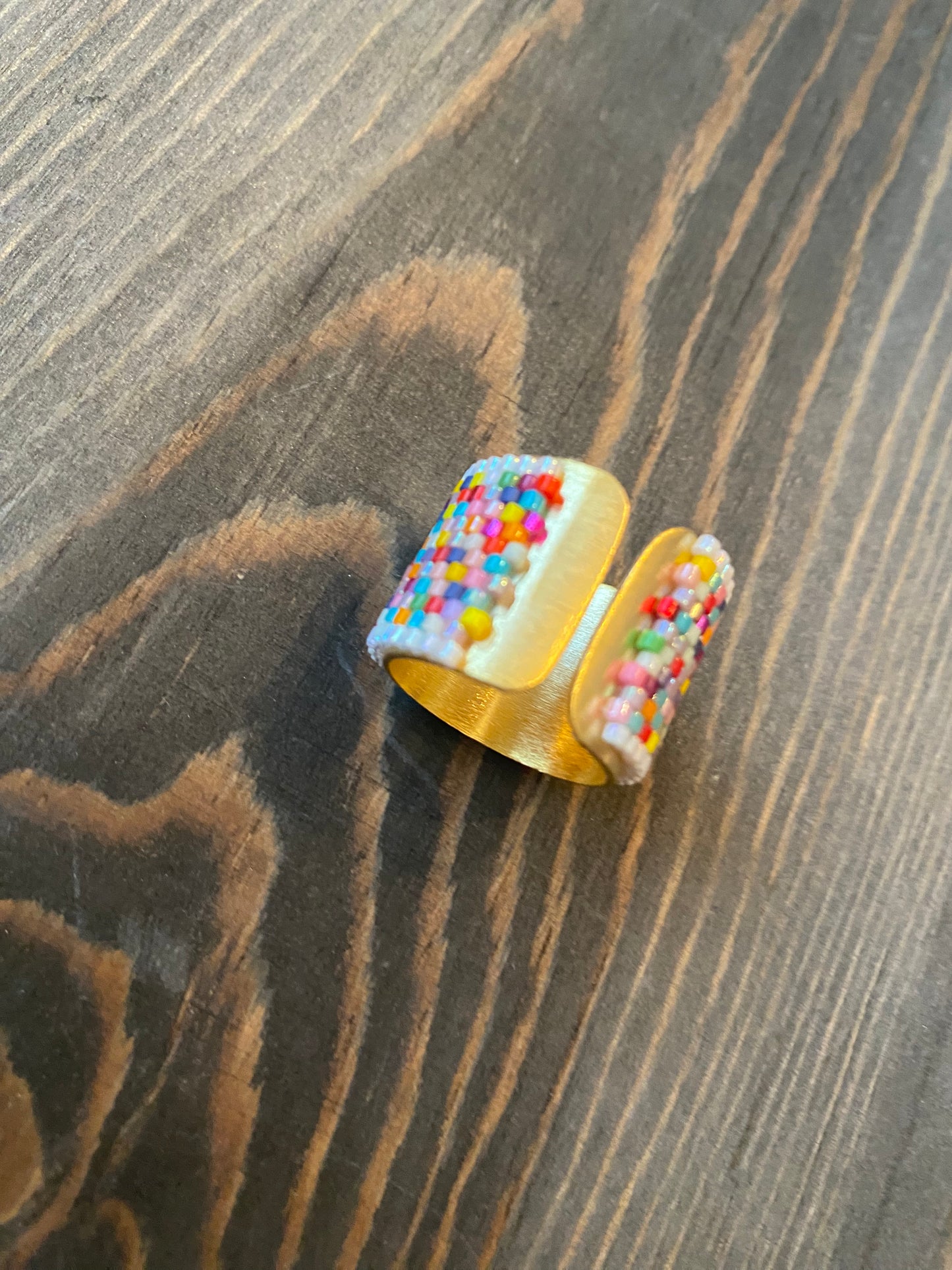 Sortijas - Adjustable Multi Color Beads Rings