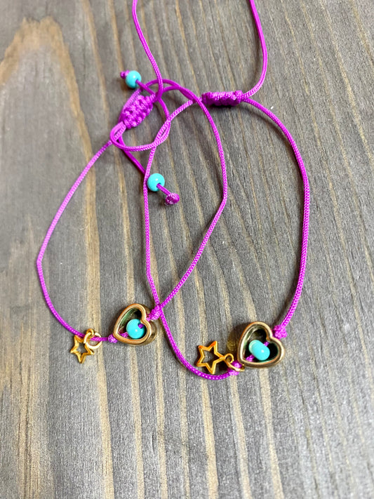 Pulseras - Amigas del ❤️ Hilo Magenta