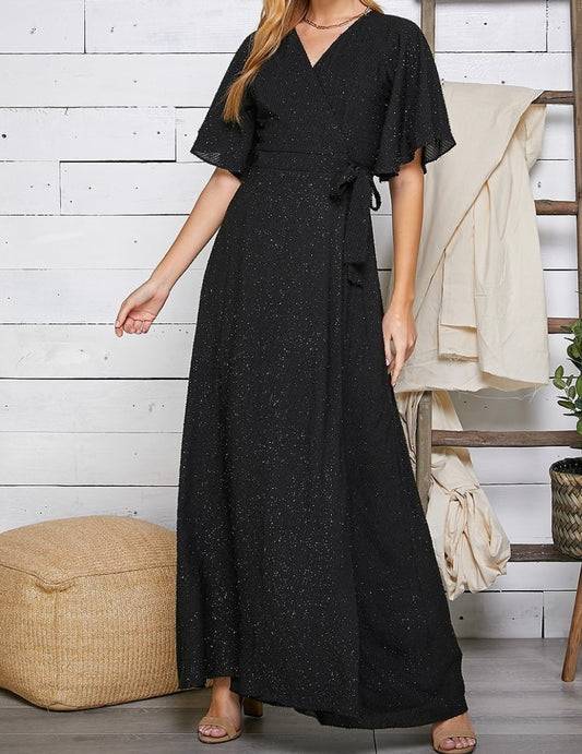 Wrap Texture Maxi Dress