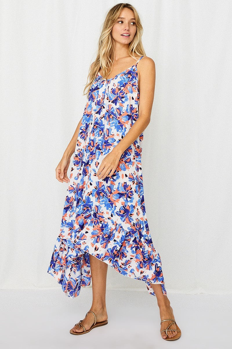 Blue Multi Midi Dress