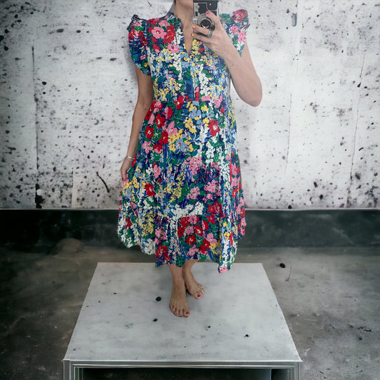 Medium - Floral Print Midi Dress